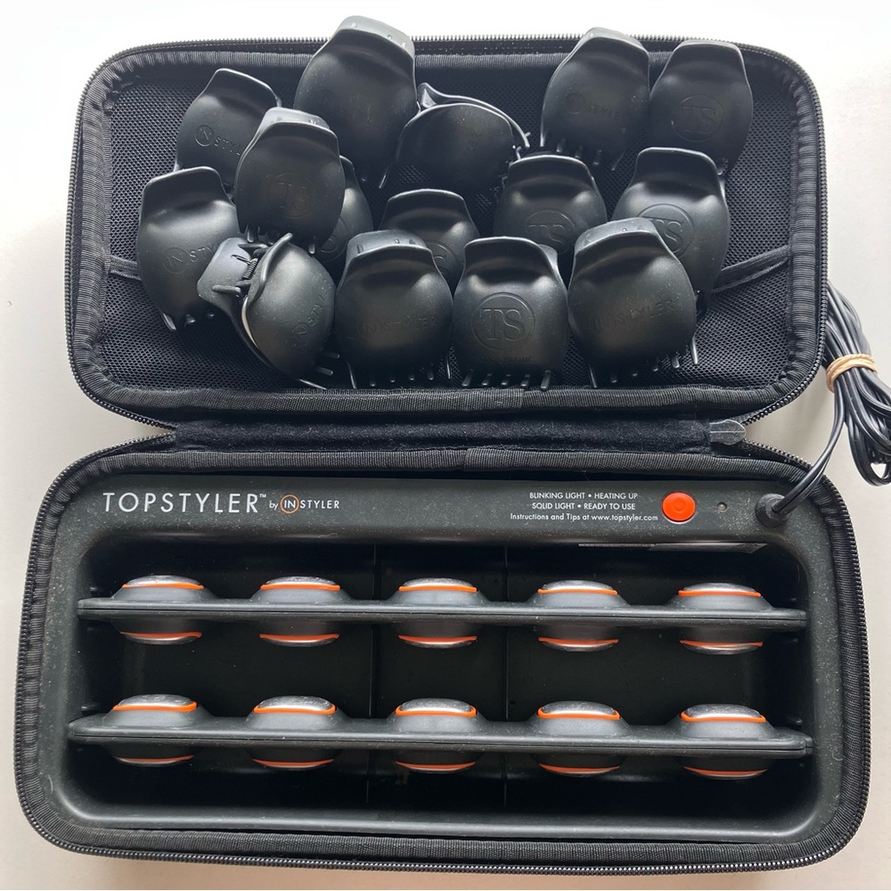 InStyler Topstyler Heated Ceramic Hair Styling Shell Clips System Set Case - Picture 2 of 10